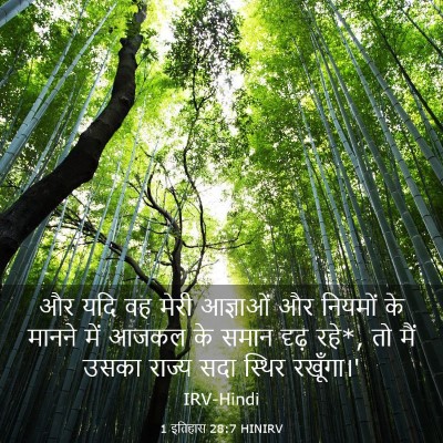 Picture 03 - 1 इतिहास 28:7 HINIRV - और यदि वह मेरी - Bible Verse Picture