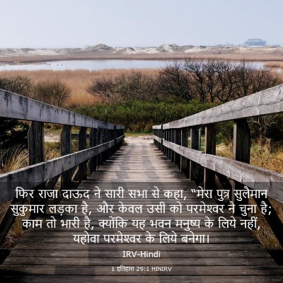 Picture 03 - 1 इतिहास 29:1 HINIRV - फिर राजा दाऊद ने - Bible Verse Picture
