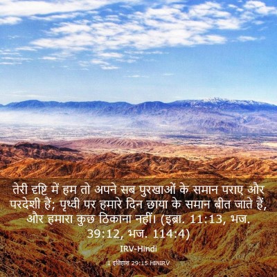Picture 03 - 1 इतिहास 29:15 HINIRV - तेरी दृष्टि में हम - Bible Verse Picture