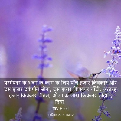Picture 03 - 1 इतिहास 29:7 HINIRV - परमेश्‍वर के भवन - Bible Verse Picture