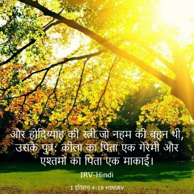 Picture 03 - 1 इतिहास 4:19 HINIRV - और होदिय्याह की - Bible Verse Picture