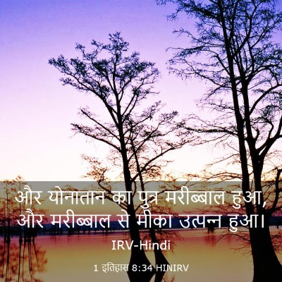 Picture 03 - 1 इतिहास 8:34 HINIRV - और योनातान का - Bible Verse Picture