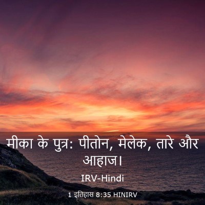 Picture 03 - 1 इतिहास 8:35 HINIRV - मीका के पुत्र: - Bible Verse Picture
