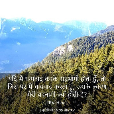 Picture 03 - 1 कुरिन्थियों 10:30 HINIRV - यदि मैं धन्यवाद - Bible Verse Picture