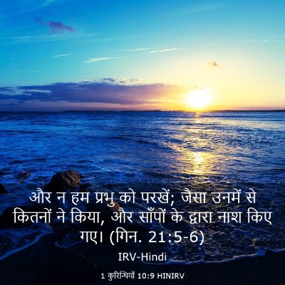 Picture 03 - 1 कुरिन्थियों 10:9 HINIRV - और न हम प्रभु को - Bible Verse Picture