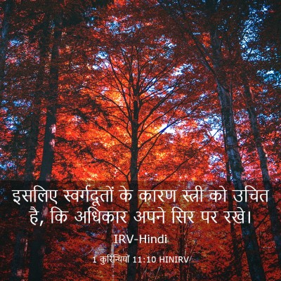 Picture 03 - 1 कुरिन्थियों 11:10 HINIRV - इसलिए स्वर्गदूतों - Bible Verse Picture