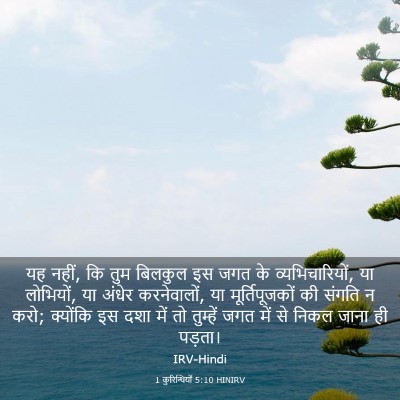 Picture 03 - 1 कुरिन्थियों 5:10 HINIRV - यह नहीं, कि तुम - Bible Verse Picture