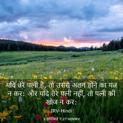 Picture 03 - 1 कुरिन्थियों 7:27 HINIRV - यदि तेरे पत्‍नी है, - Bible Verse Picture