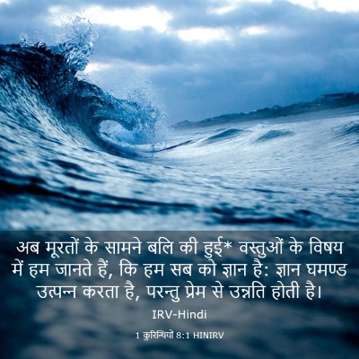 Picture 03 - 1 कुरिन्थियों 8:1 HINIRV - अब मूरतों के सामने - Bible Verse Picture