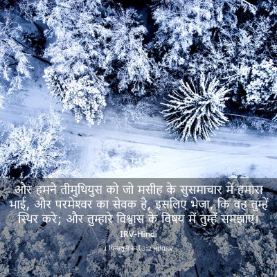 Picture 03 - 1 थिस्सलुनीकियों 3:2 HINIRV - और हमने तीमुथियुस - Bible Verse Picture
