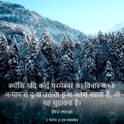 Picture 03 - 1 पतरस 2:19 HINIRV - क्योंकि यदि कोई - Bible Verse Picture