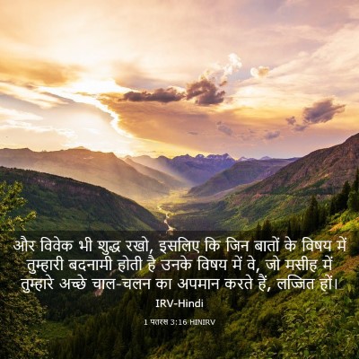 Picture 03 - 1 पतरस 3:16 HINIRV - और विवेक भी शुद्ध - Bible Verse Picture