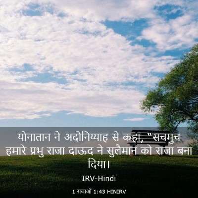 Picture 03 - 1 राजाओं 1:43 HINIRV - योनातान ने - Bible Verse Picture