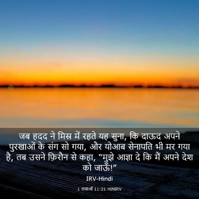 Picture 03 - 1 राजाओं 11:21 HINIRV - जब हदद ने मिस्र में - Bible Verse Picture