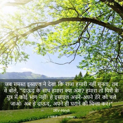 Picture 03 - 1 राजाओं 12:16 HINIRV - जब समस्त इस्राएल - Bible Verse Picture