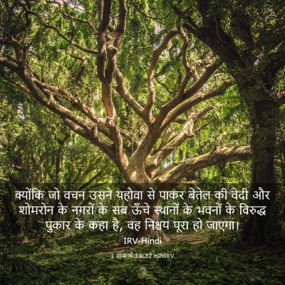 Picture 03 - 1 राजाओं 13:32 HINIRV - क्योंकि जो वचन - Bible Verse Picture