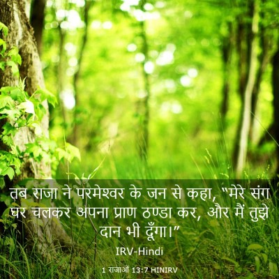 Picture 03 - 1 राजाओं 13:7 HINIRV - तब राजा ने - Bible Verse Picture