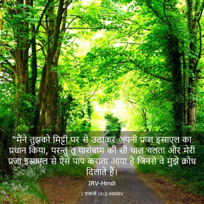 Picture 03 - 1 राजाओं 16:2 HINIRV - “मैंने तुझको - Bible Verse Picture