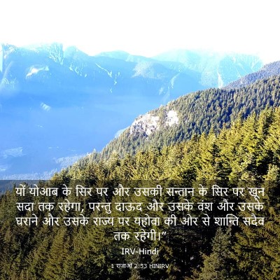 Picture 03 - 1 राजाओं 2:33 HINIRV - यों योआब के सिर पर - Bible Verse Picture