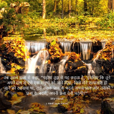 Picture 03 - 1 राजाओं 20:42 HINIRV - तब उसने राजा से - Bible Verse Picture