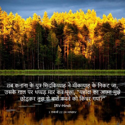 Picture 03 - 1 राजाओं 22:24 HINIRV - तब कनाना के पुत्र - Bible Verse Picture