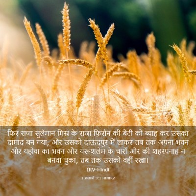Picture 03 - 1 राजाओं 3:1 HINIRV - फिर राजा सुलैमान - Bible Verse Picture