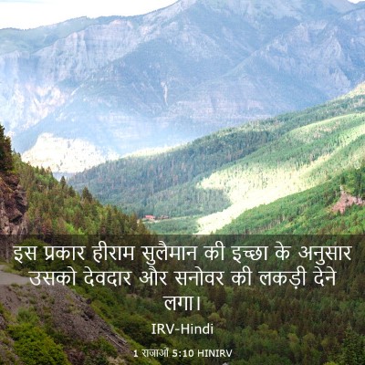 Picture 03 - 1 राजाओं 5:10 HINIRV - इस प्रकार हीराम - Bible Verse Picture