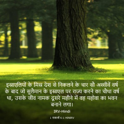 Picture 03 - 1 राजाओं 6:1 HINIRV - इस्राएलियों के - Bible Verse Picture