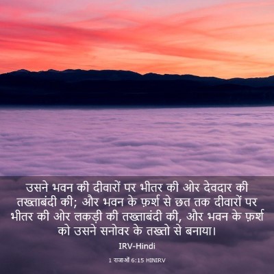 Picture 03 - 1 राजाओं 6:15 HINIRV - उसने भवन की - Bible Verse Picture