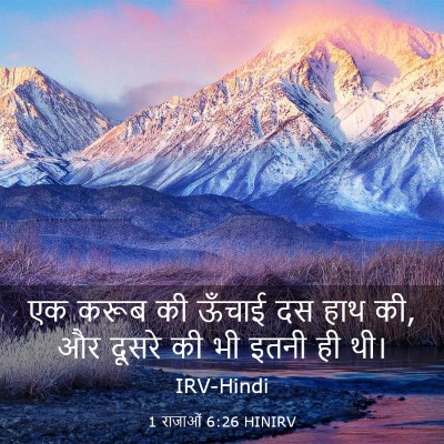 Picture 03 - 1 राजाओं 6:26 HINIRV - एक करूब की ऊँचाई दस - Bible Verse Picture
