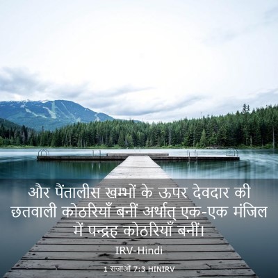 Picture 03 - 1 राजाओं 7:3 HINIRV - और पैंतालीस - Bible Verse Picture