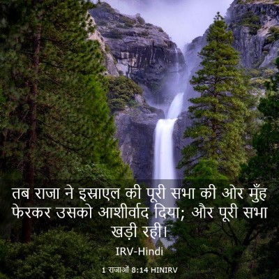 Picture 03 - 1 राजाओं 8:14 HINIRV - तब राजा ने इस्राएल - Bible Verse Picture