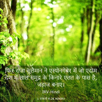 Picture 03 - 1 राजाओं 9:26 HINIRV - फिर राजा सुलैमान - Bible Verse Picture