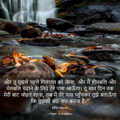 Picture 03 - 1 शमूएल 10:8 HINIRV - और तू मुझसे पहले - Bible Verse Picture