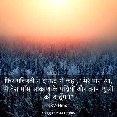 Picture 03 - 1 शमूएल 17:44 HINIRV - फिर पलिश्ती ने - Bible Verse Picture