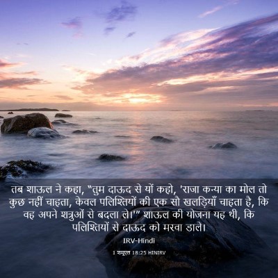 Picture 03 - 1 शमूएल 18:25 HINIRV - तब शाऊल ने कहा, - Bible Verse Picture