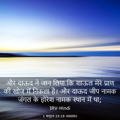 Picture 03 - 1 शमूएल 23:15 HINIRV - और दाऊद ने जान लिया - Bible Verse Picture