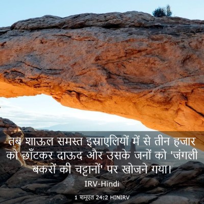 Picture 03 - 1 शमूएल 24:2 HINIRV - तब शाऊल समस्त - Bible Verse Picture