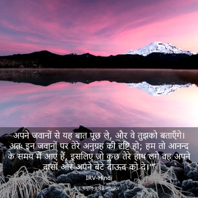 Picture 03 - 1 शमूएल 25:8 HINIRV - अपने जवानों से यह - Bible Verse Picture
