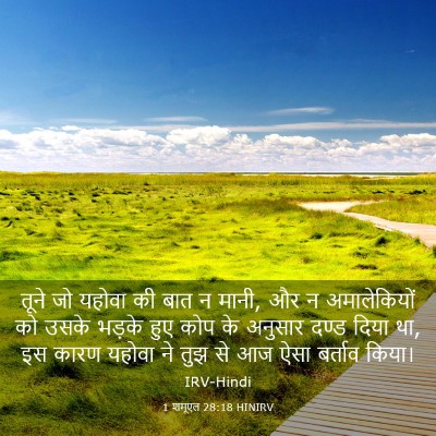 Picture 03 - 1 शमूएल 28:18 HINIRV - तूने जो यहोवा की - Bible Verse Picture