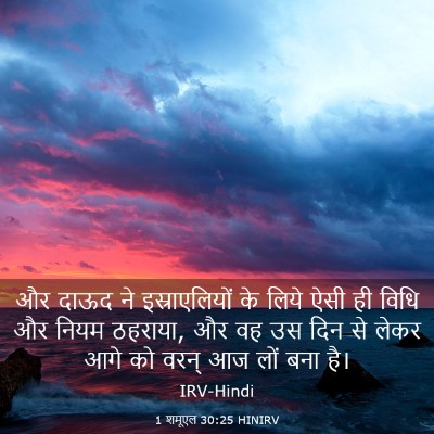 Picture 03 - 1 शमूएल 30:25 HINIRV - और दाऊद ने - Bible Verse Picture