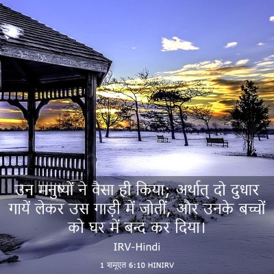 Picture 03 - 1 शमूएल 6:10 HINIRV - उन मनुष्यों ने - Bible Verse Picture