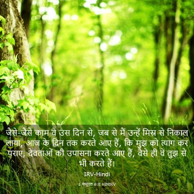 Picture 03 - 1 शमूएल 8:8 HINIRV - जैसे-जैसे काम वे उस - Bible Verse Picture