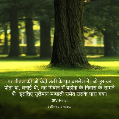 Picture 03 - 2 इतिहास 1:5 HINIRV - पर पीतल की जो वेदी - Bible Verse Picture