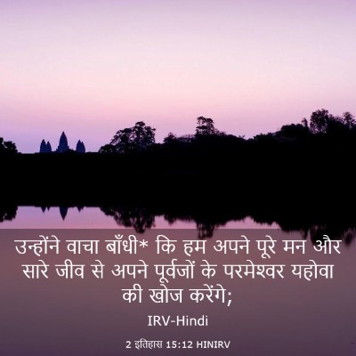 Picture 03 - 2 इतिहास 15:12 HINIRV - उन्होंने वाचा - Bible Verse Picture
