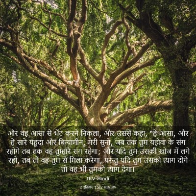Picture 03 - 2 इतिहास 15:2 HINIRV - और वह आसा से भेंट - Bible Verse Picture