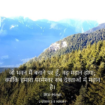 Picture 03 - 2 इतिहास 2:5 HINIRV - जो भवन मैं बनाने पर - Bible Verse Picture