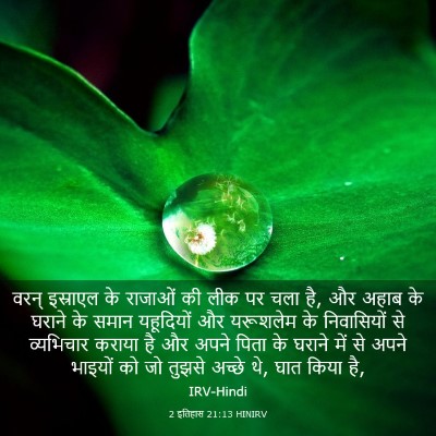 Picture 03 - 2 इतिहास 21:13 HINIRV - वरन् इस्राएल के - Bible Verse Picture