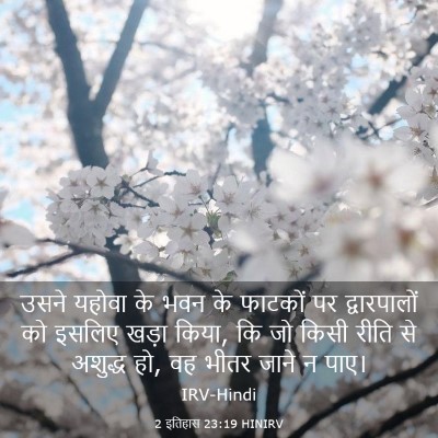 Picture 03 - 2 इतिहास 23:19 HINIRV - उसने यहोवा के भवन - Bible Verse Picture