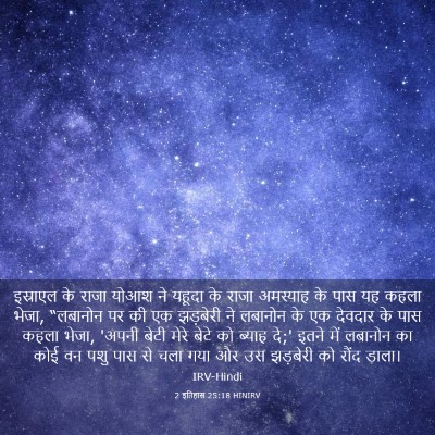 Picture 03 - 2 इतिहास 25:18 HINIRV - इस्राएल के राजा - Bible Verse Picture